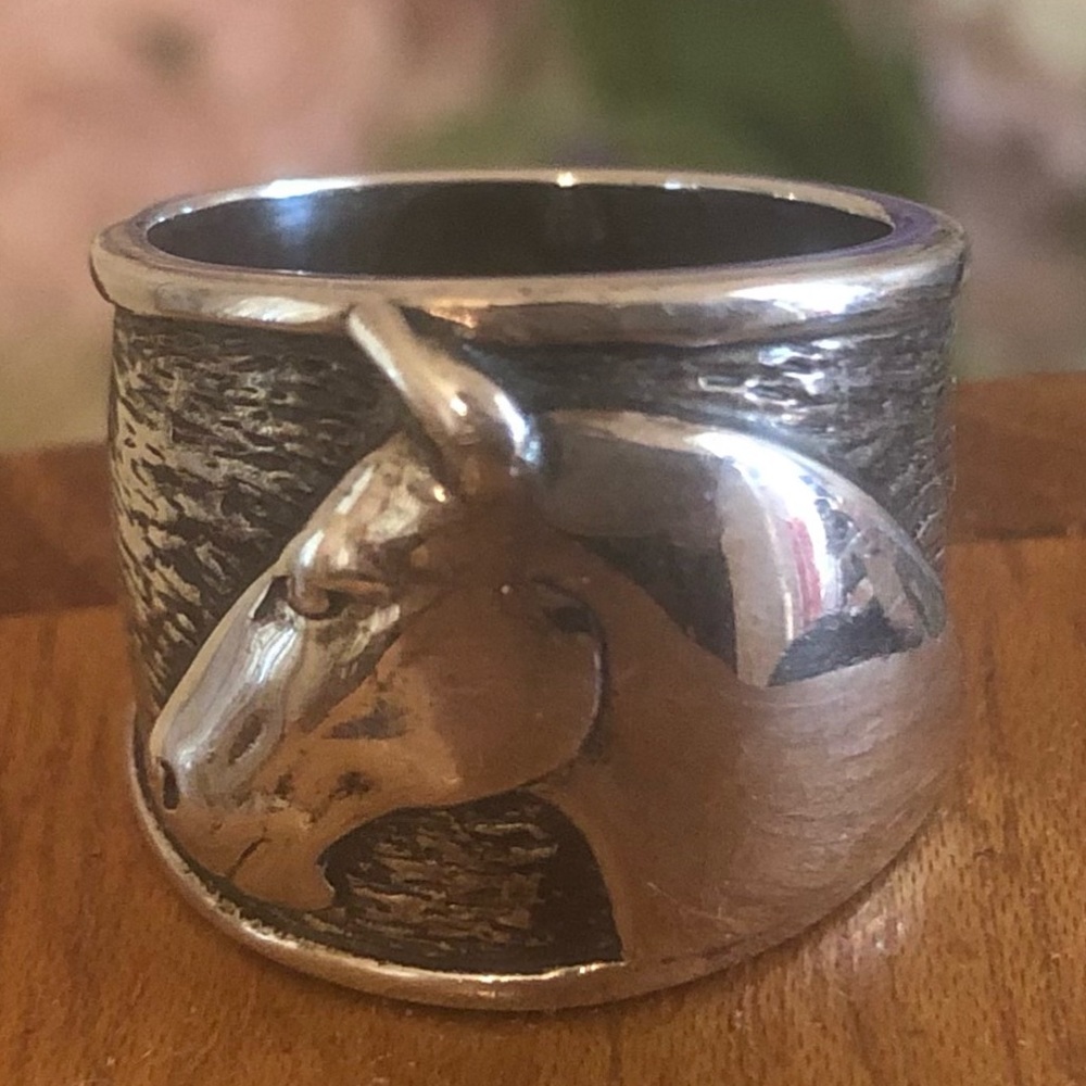 Rare Vintage Silpada Sterling Silver Equestrian Horse Head Ring R1460 Size 6 - Picture 12 of 12